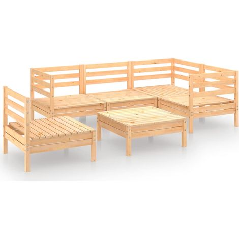 Maison Exclusive - Set Divani da Giardino 6 pz in Legno Massello di Pino (1/5)