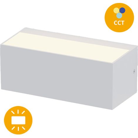 Applique corvo ip65 12w led cct 3000/4000/6500k l.23xan.9xh.10,2cm white