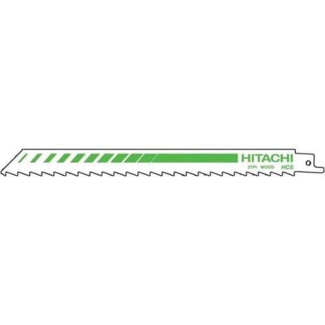 HIKOKI 752029 - Hojas sierra sable RW60 para madera 225x203.5x19 mm HCS 3 TPI Env. 5 Uds.