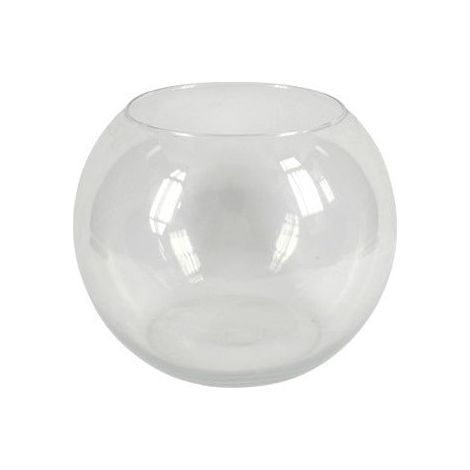 DUE ESSE DISTRIBUZIONI Vaso Palla Vetro D 25 Cm H 19 Cm Natural Scatola Regalo