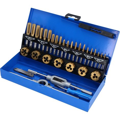 BRILLIANT  TOOLS  TiN  Juego  de  machos  de  roscar  de  32  piezas  -  BT101950 (1/4)