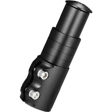 Potence de vélo, rehausseur de potence de VTT en alliage d'aluminium, extension de potence de guidon réglable pour vélo de route (noir) (1/4)