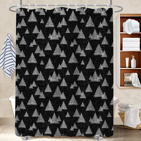 Rideau polyester pour douche 180x180 aéré rideau étanche pour décoration salle de bain (1/5)