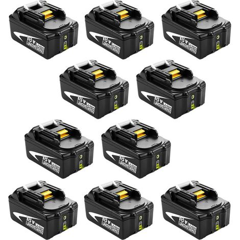 10X Batterie pour Makita 18V de RemplacementBL1860B 6,0Ah BL1850B BL1830B BL1840B 194204-5 LXT-400 BL18 avec indicateur LED (1/5)