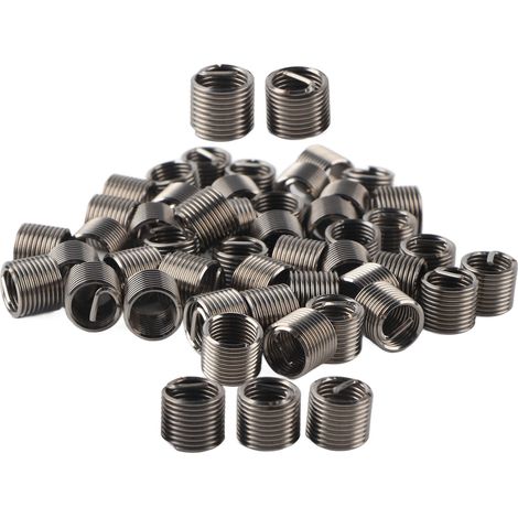 50 Stück Gewindeeinsätze, Reduziermuttern-Reparaturwerkzeug, Edelstahl, M10x1,25/1,5D (1/5)