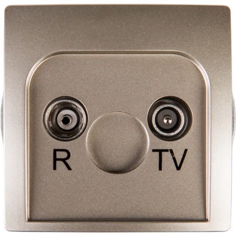 Simon Basic RD/TV-Anschlussantennenbuchse, separat, satiniert BMZAR1/1.01/29