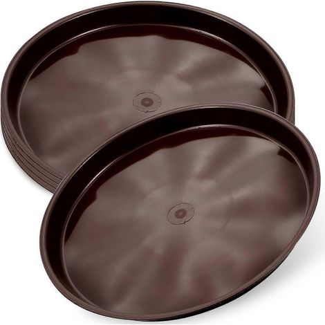 Lot de 5 soucoupes rondes en plastique pour pots de fleurs, idéales pour les plantes de jardin. (1/3)