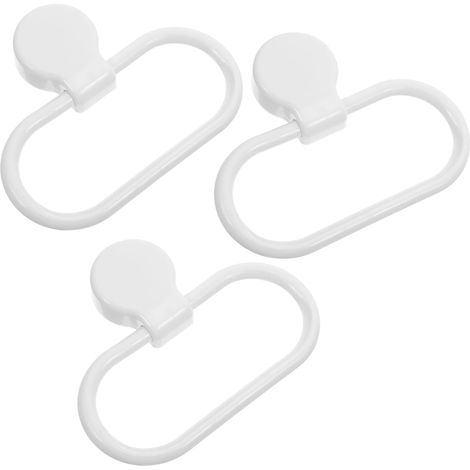 Lot de 3 anneaux porte-serviettes adhésifs blancs à fixer au mur, pour (1/5)