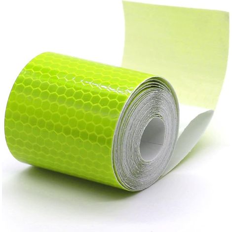 Lot de 4 rouleaux de ruban adhésif vinyle 3m x 50mm – Jaune fluorescent résistant aux intempéries – Marquage sécurisé extérieur (1/5)