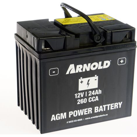 AZ105/AGM 12-24 Batterie für Rasentraktor, + rechter Pol Arnold