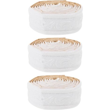 3 Rouleaux Autocollants Muraux Autocollants Garniture D'angle De Mur Flexible Peler Et Coller Le Moulage Pour Le Mur Moulure D'angle Murale Autocollante Blanche Pvc (1/5)
