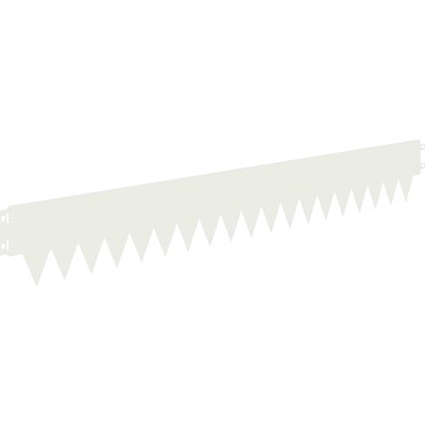 Raseneinfassung 20 pcs 103 x 15 cm Metall Weiß vidaXL