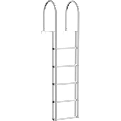 Échelle de dock à 5 étapes Argent 45 ×11,5 ×190 cm Aluminium