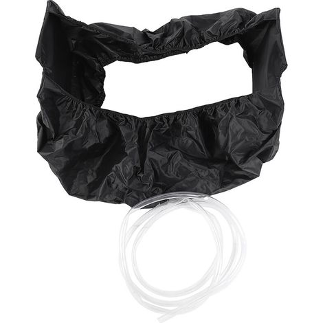Sac de nettoyage de climatisation noir fixé au mur sac de protection propre pour lavage de la poussière étanche (1/5)