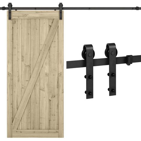 Schiebetür Komplettset 150cm Schiebetürsystem Komplett-Set für Schiebetüren mit Bodenführung
