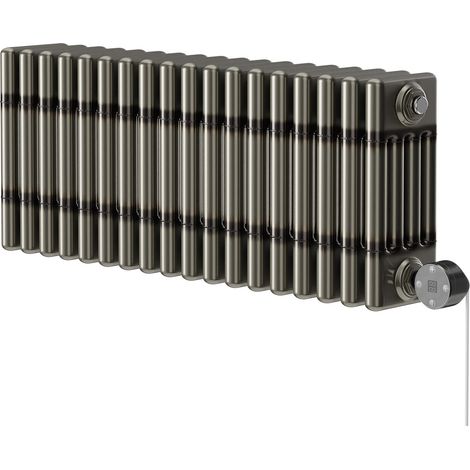 Colosseum Raw Metal 300mm x 812mm Horizontal Digital Thermostatic Electric Quadruple Column Radiator (1/5)