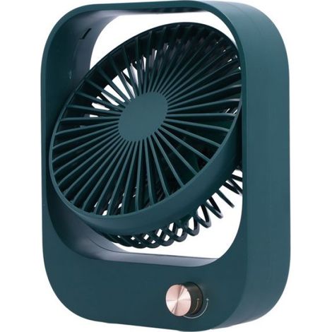 Ventilateur Portable - Angle D'inclinaison 60 Degres - Alimentation USB - Couleur Vert - 1 Unite (1/5)