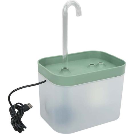 Fontaine à eau pour chats, fontaine silencieuse pour animaux de compagnie, turquoise transparent