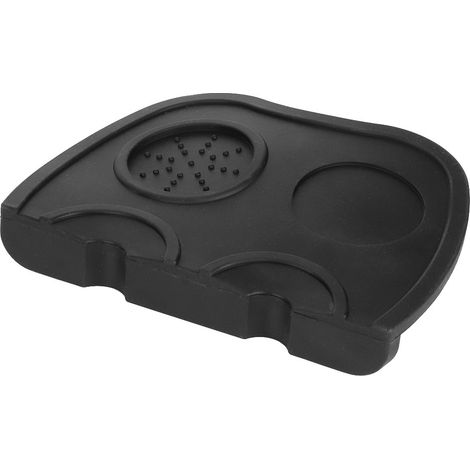 Rutschfeste Silikon-Kaffeepulver-Tampermatte, Eck-Tampermatte für Küche und Geschäft, Schwarz (1/5)