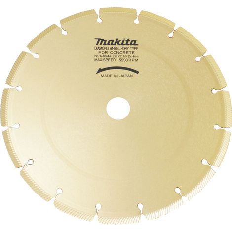 Makita Diamanttrennscheibe 255mm Ø 255 mm 2,6 mm Schnittstärke trocken Beton A-80444 (1/2)