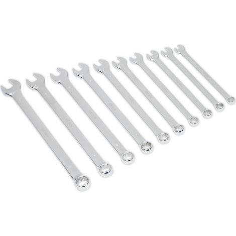 Sealey Siegen Extra-Long Combination Spanner Set 10pc S0832