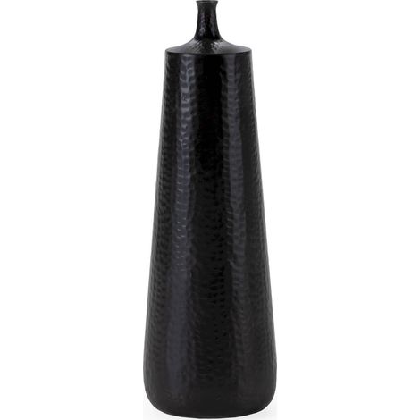 Élégance minimaliste : Vase aluminium noir - Bronze teinté noir (1/2)