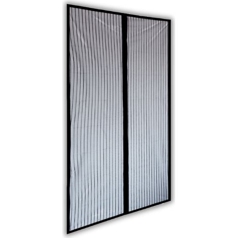 Zanzariera a tenda magnetica 140x250 cm per esterno e interno - Nera (1/4)