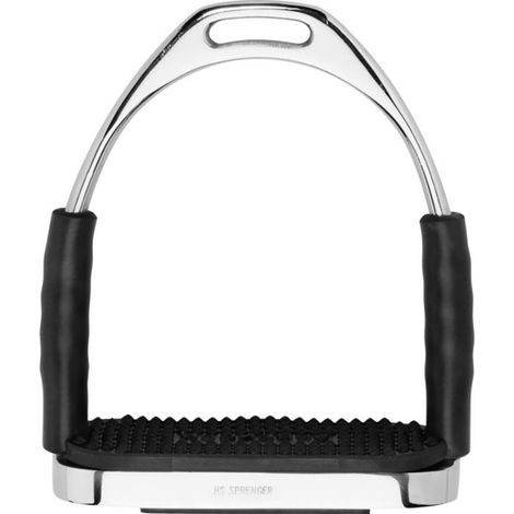 Staffe inglesi in acciaio con copertura in gomma e pedana da 11 cm