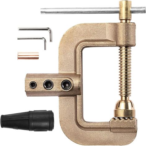 Welding ground clamp, 400 Amp ground clamp for TIG MIG welding machine, solid brass, G style, 1.65 lbs (1/5)