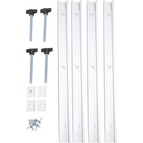 Ortviai Rail de guidage T en alliage d'aluminium pour menuiserie – 4 connecteurs coulissants, 4 écrous glissants, 4 tiges filetées (1/4)