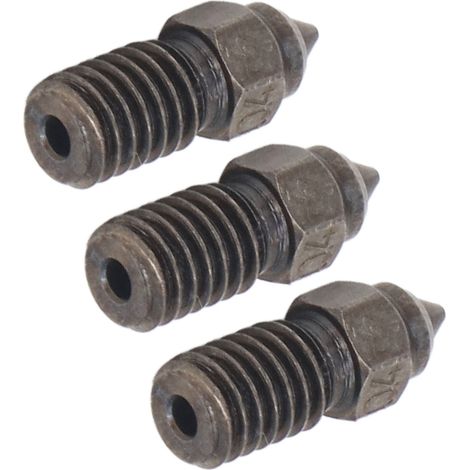 Set mit 3 Düsen aus gehärtetem Stahl, 1,75 mm x 0,4 mm, Hochgeschwindigkeitsdüse, Einzellochdüse, für Ender 3 V3 SE 3D-Druckerzubehör (1/5)