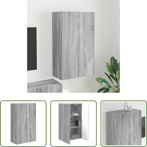 Holzwerkstoff - TV-Wandschrank Graues Sonoma 59,5 x 31 x 100 cm Holzwerkstoff (1/5)