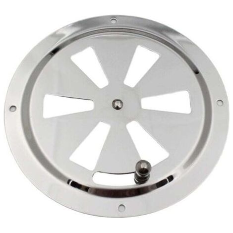 Grille de ventilation ronde, aération réglable, aération en acier inoxydable, entrée et sortie d'air, 125 mm