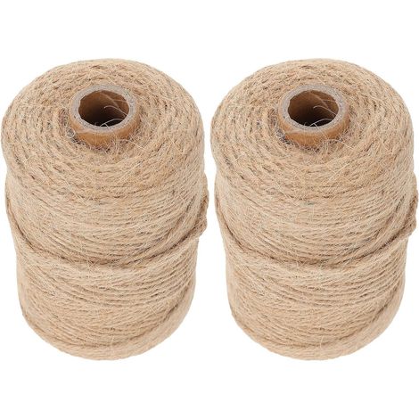 Corde de jute naturelle 2 mm, ficelle résistante pour le jardin, l'emballage cadeau et les loisirs créatifs, 200 m (1/5)