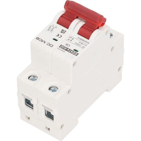 Disjoncteur Photovoltaïque 2P 6A 1000V pour Installation Solaire, Pouvoir de Coupure 6000A (1/5)