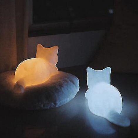 Nachtlicht aus Vinyl mit Katzenmotiv, tragbare Tierlampe fürs Schlafzimmer (1/4)