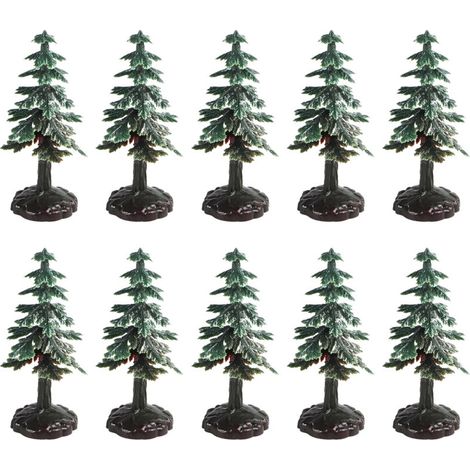 Arbre de noël Miniature, modèle artificiel de haute Simulation, ornement de gâteau d'anniversaire pour Micro paysage (1/5)