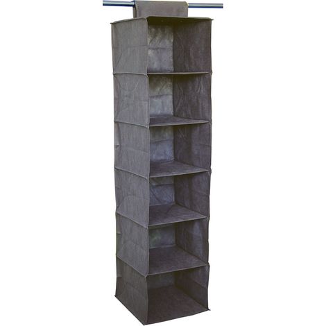 étagère 6 étagères 30x30x120cm tissu intissé mondex (1/2)
