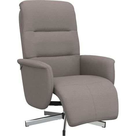 Fauteuil relax Fauteuil inclinable avec repose-pieds taupe tissu (1/5)