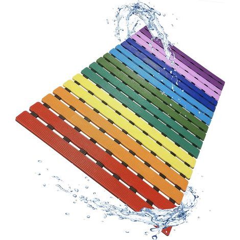 Rutschfeste Badematte, Badewannenmatte, Schnellablauf - 40 x 63 cm Farbe