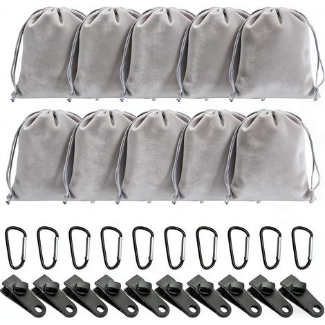 10 Sacs de lestage Portables et remplissables pour stabiliser Rideaux, pergolas et tentes (1/5)