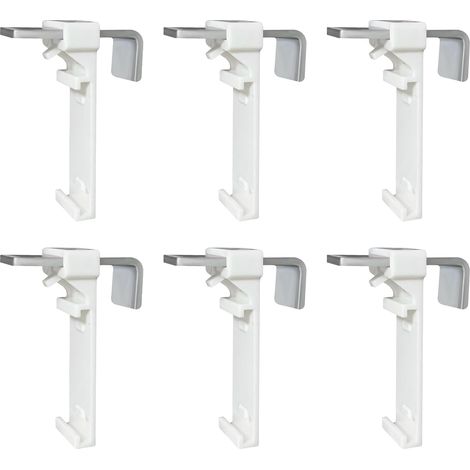 6 pièces Klemmhalter pour Klemmfix Rollo, Doppelrollo, Duorollo sans Bohren pour Klemmen et Kleben, als accessoires (1/5)