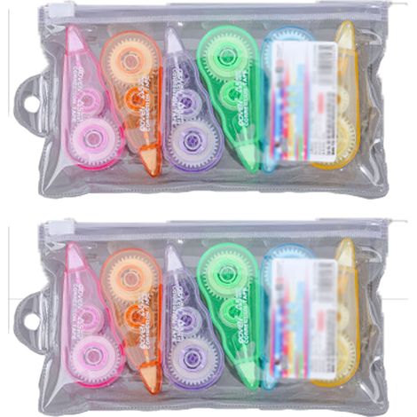 Ruban Correcteur - Bande Blanche à Séchage Instantané pour Stylo Gel et Bille - 12 Rouleaux (1/5)