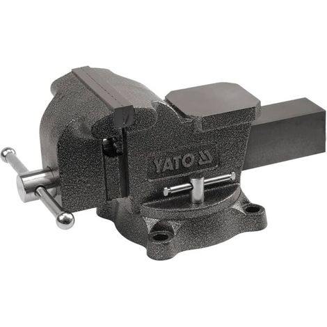 Yato – Etau pour perceuse à colonne YT6503 – fonte 150mm – mâchoires remplaçables – base pivotante pour angle optimal (1/3)