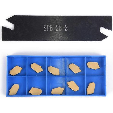 Porte-outil de coupe et de rainurage SPB26-3 26 mm avec 10 plaquettes GTN-3 SP300 (1/5)