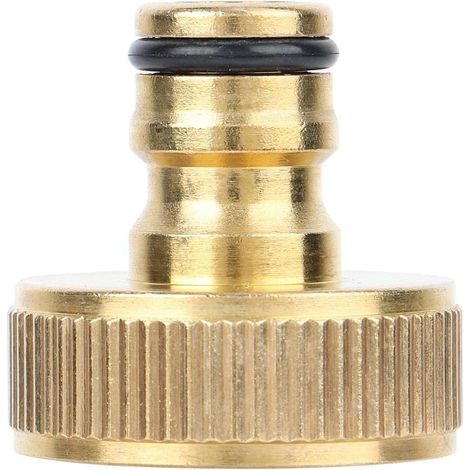 Raccord rapide fileté interne 3/4 pouce, adaptateur de tuyau d'arrosage en laiton massif, accessoires pour tuyau d'arrosage, 2 pièces (1/5)