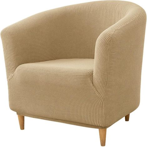 Funda elástica suave y antideslizante para sillón, fabricada en jacquard de Lycra, lavable, con espuma antideslizante y base elástica. (1/5)