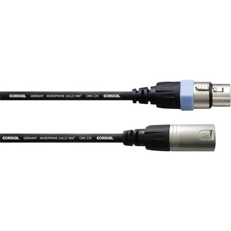 Câble de microphone Cordial 1 m REAN XLR femelle/XLR mâle noir XLR femelle/XLR mâle (1/3)