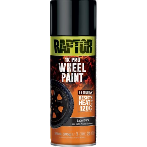 Peinture jantes Noir Satiné 378ml Raptor