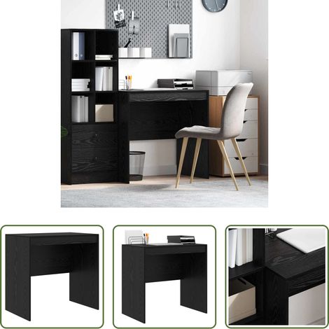 vidaXL Bureau moderne - Bureau Chêne noir 80 x 50 x 76 cm (1/5)